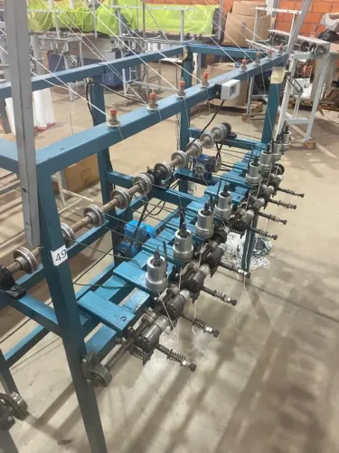 Maquina trancadeira de fazer cordão nautico com agulhas , 8 cabecotes