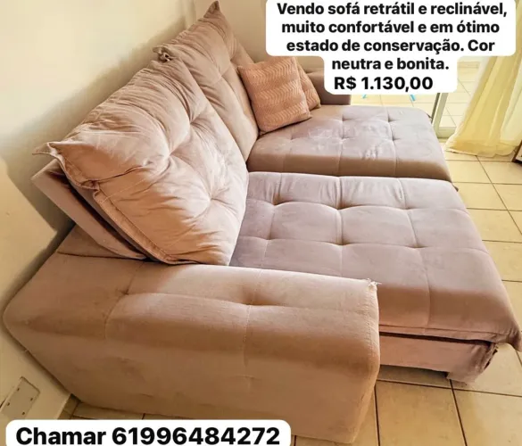 Sofá retrátil e inclinavel