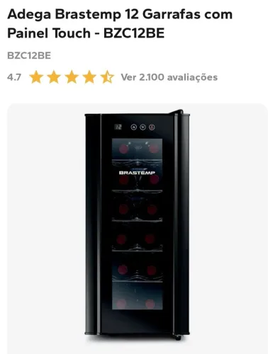 Adega - Brastemp 12 Garrafas - Nova