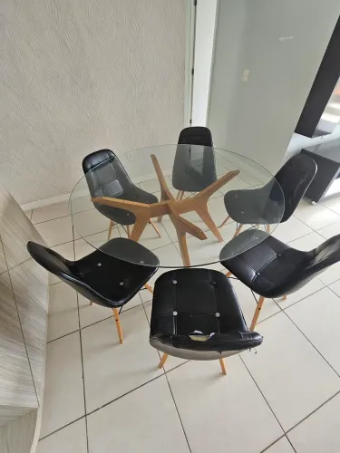 Mesa redonda de 6 lugares