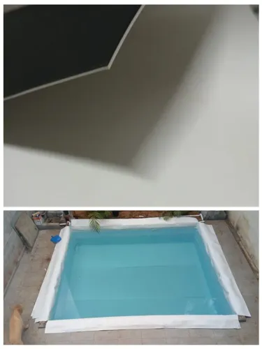 Manta PVC Dupla Face Branca/Preta 900 micras p/ Lagos, Piscinas Naturais, Tanques 7 x 7 m