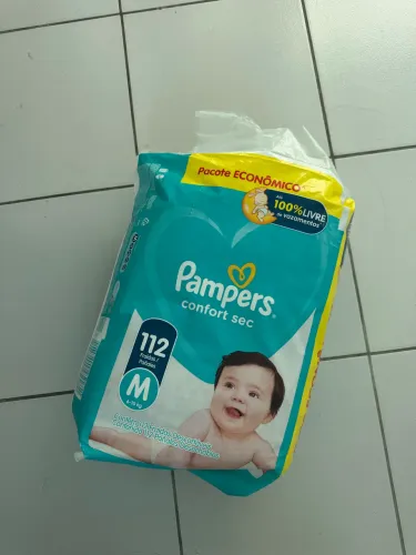 FRALDA PAMPERS CONFORT SEC M