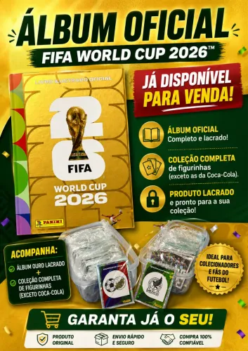 Álbum Copa do Mundo 2026 completo para colar