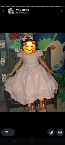 Vestido infantil menina veste até 3 anos