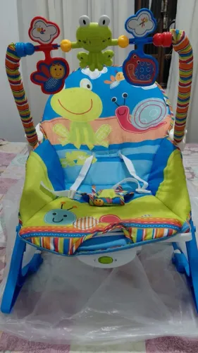 Cadeira de Descanso Musical FunTime Azul até 18kg