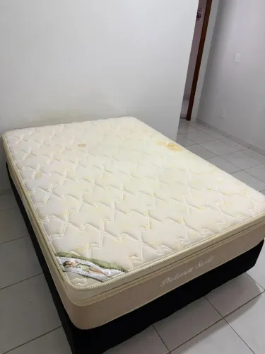 CAMA BOX CASAL (BOX + COLCHÃO) HERVAL - MOLAS ENSACADAS INDIVIDUALMENTE