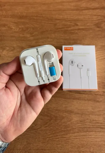 Fone de Ouvido com fio e Microfone para IPhone do 7 ao 14 Pro Max