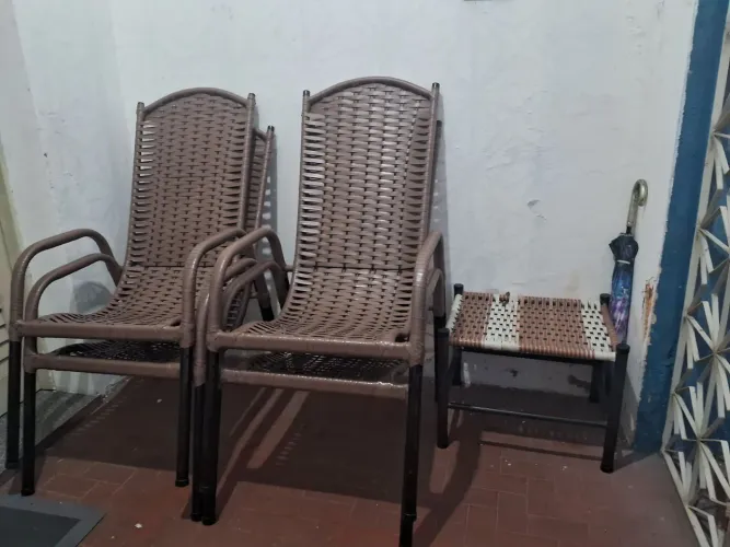 4 cadeiras palhinha centro