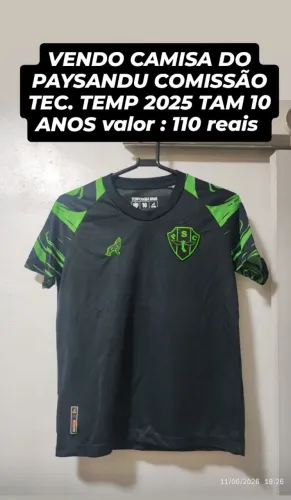 Vendo camisa do Paysandu Comissão técnica , TAM 10 anos , valor 110 reais 