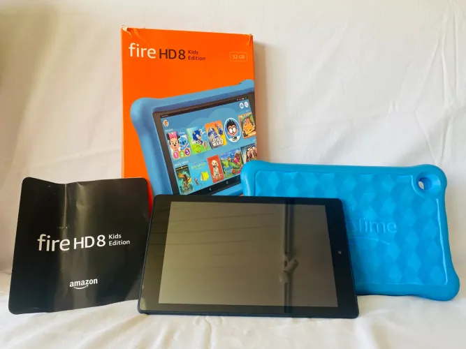 Tablet Amazon Fire HD 8 Kids Edition 32GB + Capa Original + Caixa e Acessórios