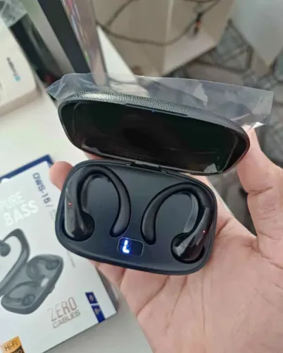 Fone bluetooth esportivo para academia ows-15 a prova d'água com gancho ergonômico