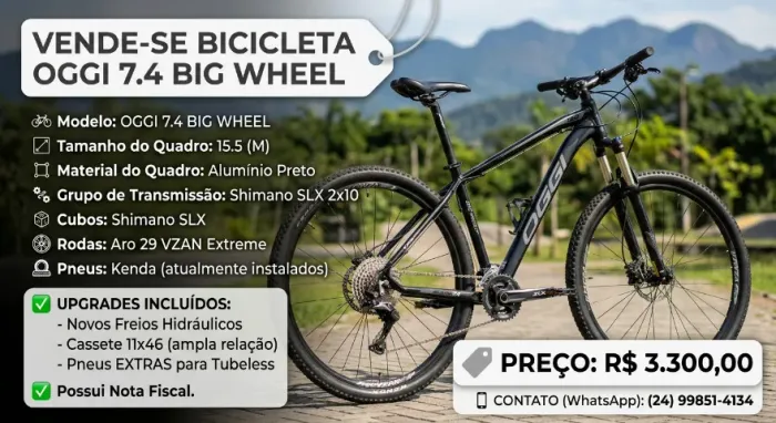 Bicicleta OGGI Big Wheel 7.4 tamanho 15.5