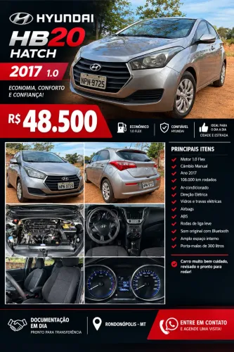 Hyundai HB20 Comf./c.plus/c.style 1.0 Flex 12V 2017
