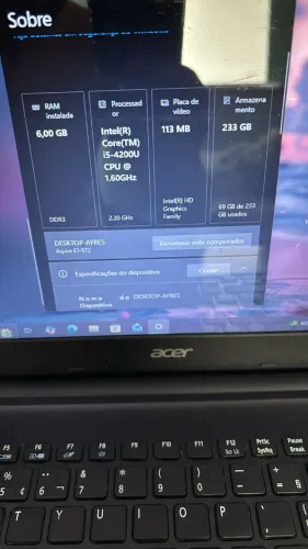 Notebook Acer Core i5