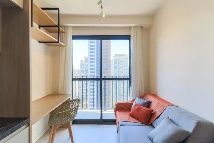 Apartamento para locação em Campo Belo com 1 quarto, sendo 1 suíte, 27m²