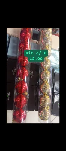 Cx c 8 bolas da grande Natal