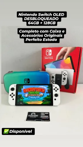 Nintendo Switch Oled Desbloqueado!! (Aceito Cartão)