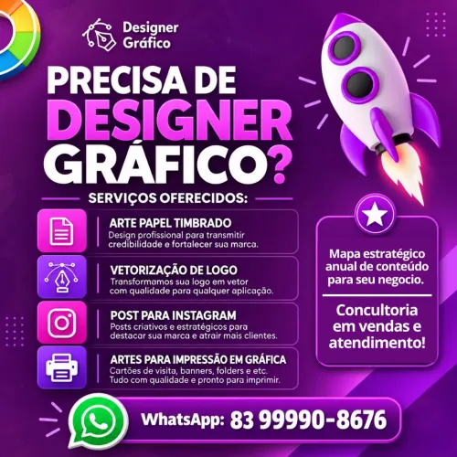 Freelancer | Artes para Instagram, Logotipos e Impressos