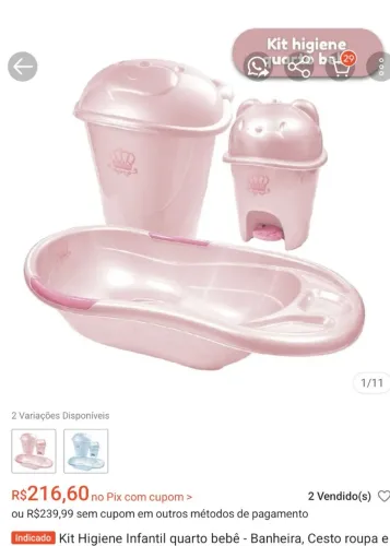 Nunca usado perdi minha bebê e estou vendendo o enxoval, tem tbm bolsa e roupas.