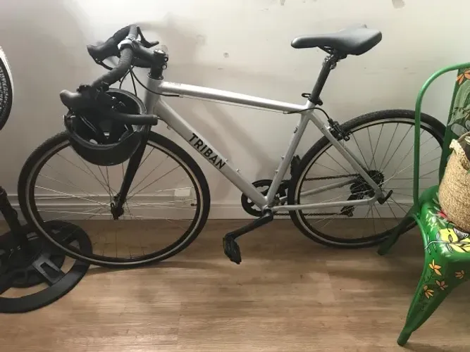 Bicicleta Adulta de Ciclismo RC100 Triban Prata