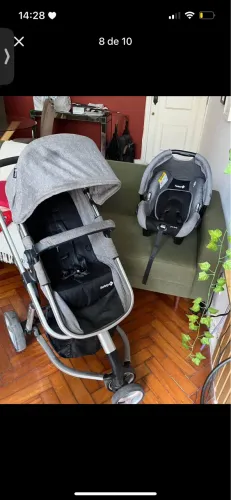 Carrinho 1st com bebê conforto e base