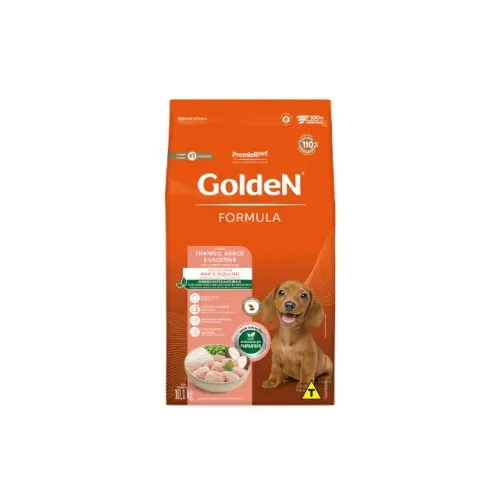 Ração Golden Fórmula Mini Bits para Cães Filhotes de Porte Pequeno Sabor Frango e Arroz