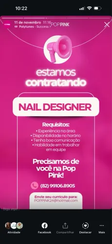 Contrata-se Nail Designer