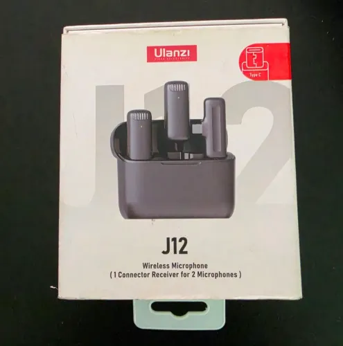Microfone Ulanzi Sem Fio J12 Conector Usb Tipo C -2 Mics
