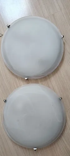 Luminária Plafon Vidro com 2 soquetes 