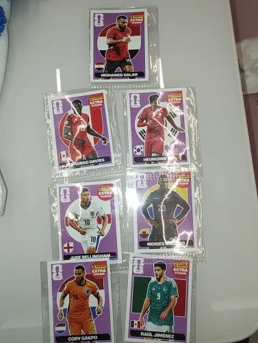 extra stickers legend regular Mohamed, Godoy, bellingham, Raul, davies, caicedo e son