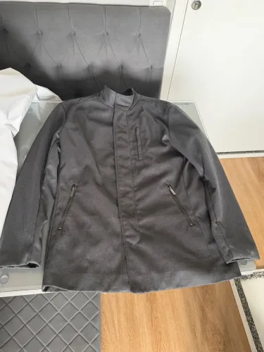 Jaqueta Original Hering Estilo Sobretudo Elegante Tamanho G Cinza Chumbo