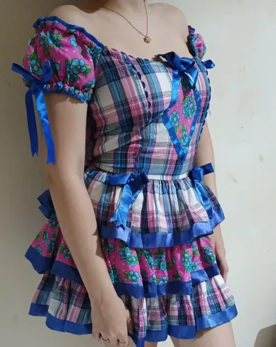 Vestido junino adolescente 