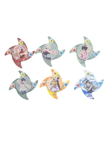 Lote 6 Cards Shuriken Naruto Colecionáveis Elma Chips 2009 (Usado)