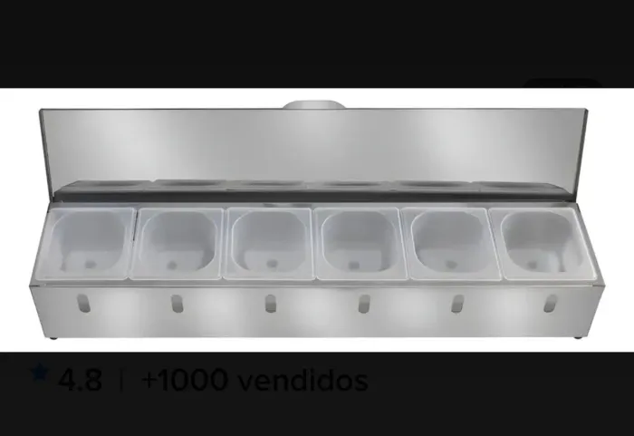 Condimentadora refrigerada 7 cubas