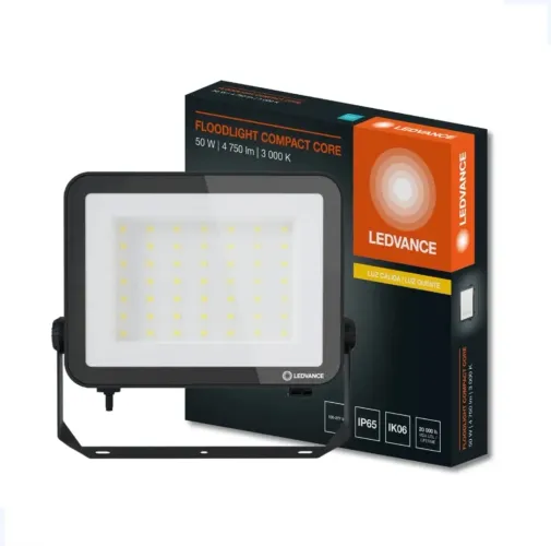 Refletor LED LEDVANCE Floodlight Compact 50W 3000K - Novo