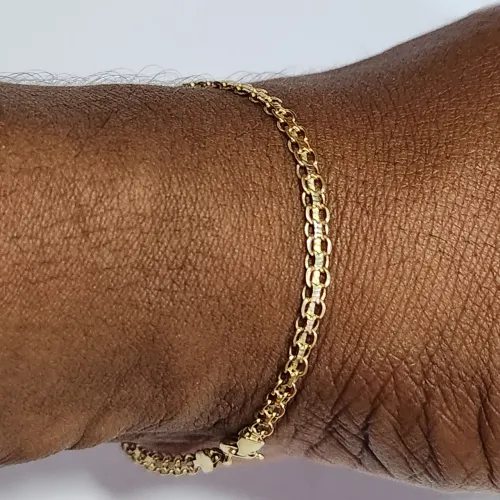 Pulseira de ouro 18k top o modelo
