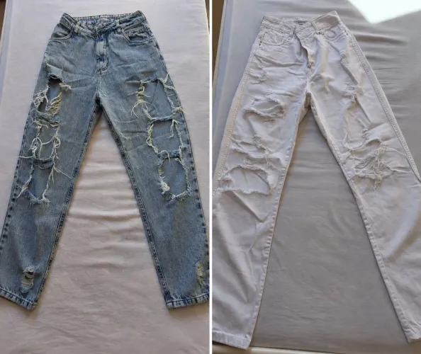 Calças Jeans Rasgadas tamanho 34