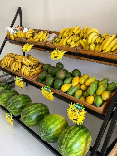 Passo Hortifruti completo bancas,caixas,sextinhas,caixa,freezer coca cola 