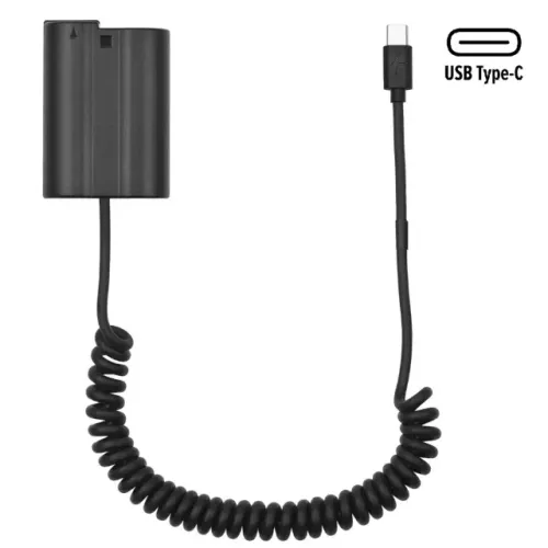 Adaptador Dummy, Pd Ep-5b, Bateria Nikon En-el15, Espiral Com Conector Usb-c