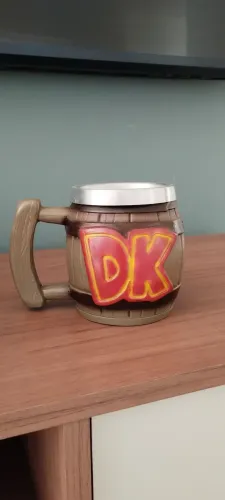 Caneca 3D DK Super Nintendo decoração Geek Resina 