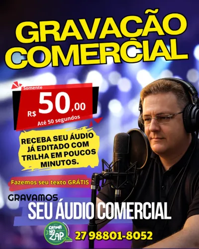 Gravação de Vinheta comercial