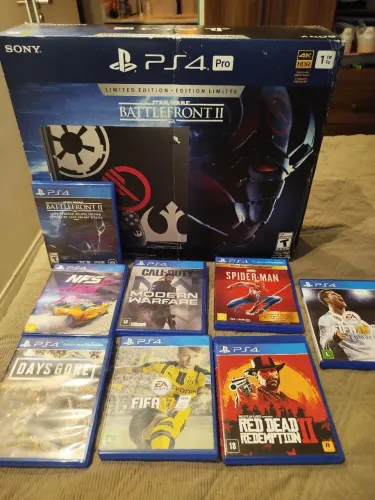 ? PS4 Pro 1TB Limited Edition Star Wars Battlefront II + Jogos