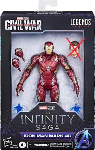 Marvel legends Iron Man mk46 na caixa sem a Head