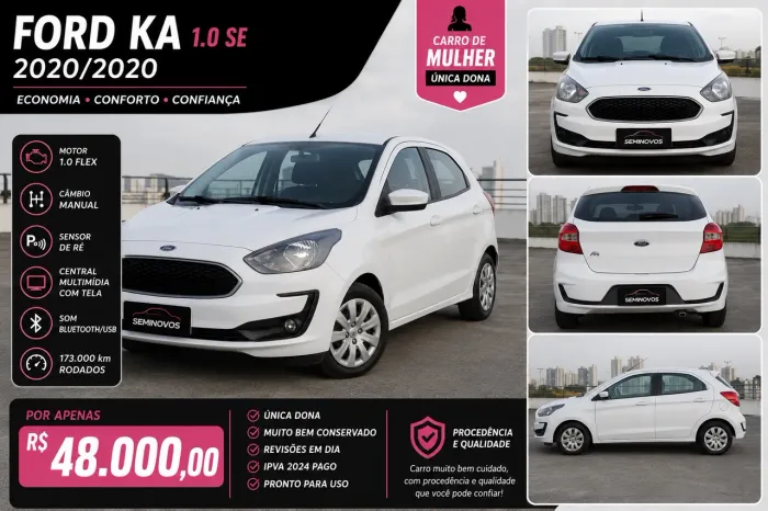 Ford KA 1.0 Se/se Plus Tivct Flex 5P 2020