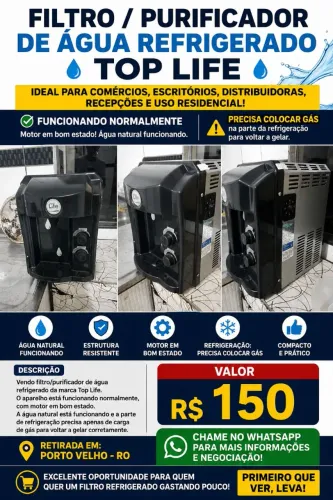 Filtro purificador de água TOP LIFE