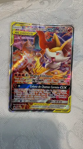 Carta Pokémon Charizard & Braixen GX SM230 Original - TAG TEAM - Excelente