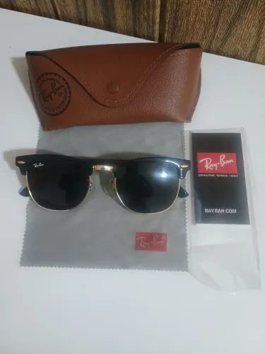 Óculos de sol Ray Ban Club master 3016 preto g15