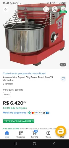 Masseira espiral 5kg braesi