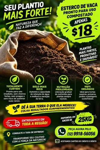 ESTERCO DE VACA CURTIDO