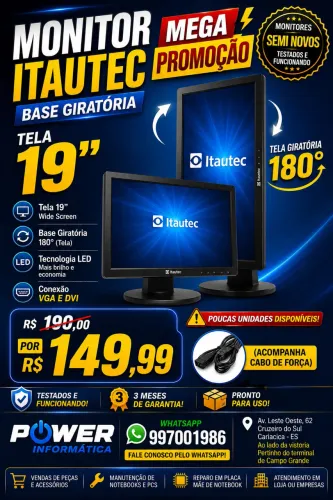 Monitor 19? vga e dvi